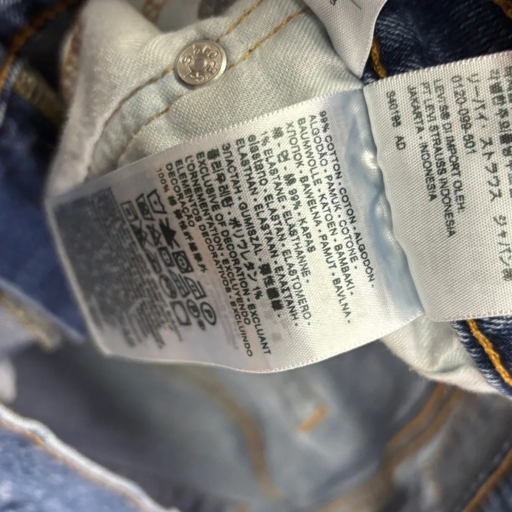 Levi's 512 Slim Taper Jeans W36 L30 Denim Cotton Stretch Blue Medium Wash